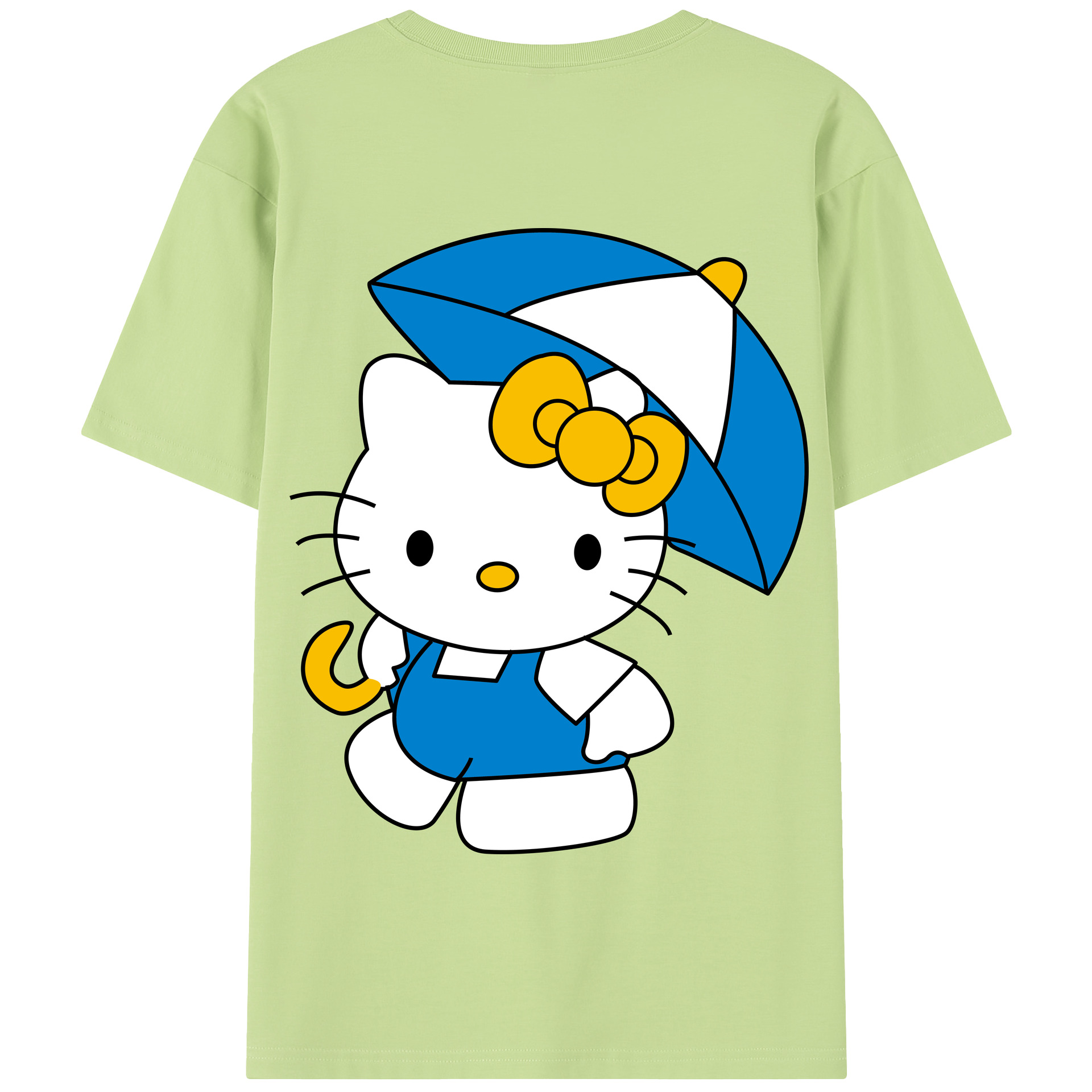 （画像用） Hello Kitty ハローキティ 綿100％半袖Tシャツ（背面プリント）